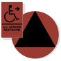 Black on Canyon California Title 24 Accessible All Gender Restroom Right Sign Set RRE-35206_DCT_Title24Set_Black_on_Canyon