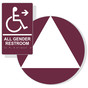 White on Burgundy California Title 24 Accessible All Gender Restroom Right Sign Set RRE-35206_DCT_Title24Set_White_on_Burgundy