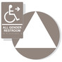 White on Taupe California Title 24 Accessible All Gender Restroom Right Sign Set RRE-35206_DCT_Title24Set_White_on_Taupe