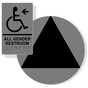 Black on Gray California Title 24 Accessible All Gender Restroom Left Sign Set RRE-35207_DCT_Title24Set_Black_on_Gray