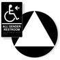 White on Black California Title 24 Accessible All Gender Restroom Left Sign Set RRE-35207_DCT_Title24Set_White_on_Black