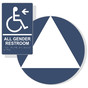 White on Navy California Title 24 Accessible All Gender Restroom Left Sign Set RRE-35207_DCT_Title24Set_White_on_Navy