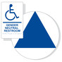 Blue on White California Title 24 Accessible Gender Neutral Restroom Sign Set RRE-35208_DCT_Title24Set_Blue_on_White