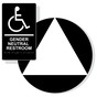 White on Black California Title 24 Accessible Gender Neutral Restroom Sign Set RRE-35208_DCT_Title24Set_White_on_Black