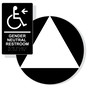 White on Black California Title 24 Accessible Gender Neutral Restroom Left Sign Set RRE-35210_DCT_Title24Set_White_on_Black