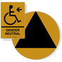 Black on Gold California Title 24 Accessible Gender Neutral Restroom Left Sign Set RRE-35213_DCT_Title24Set_Black_on_Gold