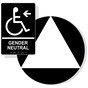 White on Black California Title 24 Accessible Gender Neutral Restroom Left Sign Set RRE-35213_DCT_Title24Set_White_on_Black
