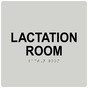 Square Pearl Gray ADA Braille LACTATION ROOM Sign RRE-37148-99-Black_on_PearlGray