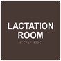 Square Dark Brown ADA Braille LACTATION ROOM Sign RRE-37148-99-White_on_DarkBrown