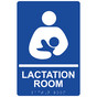 Blue ADA Braille Lactation Room Sign With Symbol