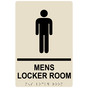Almond ADA Braille MENS LOCKER ROOM Sign with Symbol RRE-690_Black_on_Almond