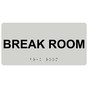 Pearl Gray ADA Braille Break Room Sign with Black Tactile Text