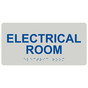 Pearl Gray ADA Braille Electrical Room Sign with Tactile Text - RSME-302_Blue_on_PearlGray