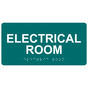 Bahama Blue ADA Braille Electrical Room Sign with Tactile Text - RSME-302_White_on_BahamaBlue