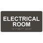 Charcoal Gray ADA Braille Electrical Room Sign with Tactile Text - RSME-302_White_on_CharcoalGray