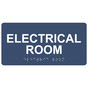Navy ADA Braille Electrical Room Sign with Tactile Text - RSME-302_White_on_Navy