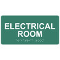Pine Green ADA Braille Electrical Room Sign with Tactile Text - RSME-302_White_on_PineGreen