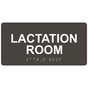 Charcoal Gray ADA Braille Lactation Room Sign with Tactile Text - RSME-37153-White_on_CharcoalGray