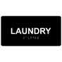 Black ADA Braille Laundry Sign with White Tactile Text