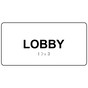 White ADA Braille Lobby Sign with Tactile Text - RSME-400_Black_on_White