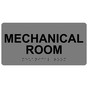 Gray ADA Braille Mechanical Room Sign with Tactile Text - RSME-426_Black_on_Gray