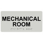 Pearl Gray ADA Braille Mechanical Room Sign with Tactile Text - RSME-426_Black_on_PearlGray