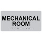 Silver ADA Braille Mechanical Room Sign with Tactile Text - RSME-426_Black_on_Silver