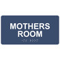 Navy ADA Braille Mothers Room Sign with Tactile Text - RSME-431_White_on_Navy