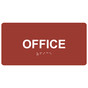 Canyon ADA Braille Office Sign with Tactile Text - RSME-485_White_on_Canyon
