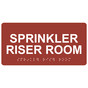Canyon ADA Braille Sprinkler Riser Room Sign with Tactile Text - RSME-566_White_on_Canyon
