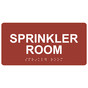 Canyon ADA Braille Sprinkler Room Sign with Tactile Text - RSME-567_White_on_Canyon