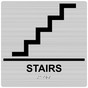 Square Brushed Silver ADA Braille STAIRS Sign RRE-220-99_Black_on_BrushedSilver