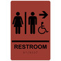 Canyon ADA Braille Accessible RESTROOM Right Sign with Symbol RRE-14819_Black_on_Canyon
