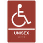 Canyon ADA Braille Accessible UNISEX Sign with Symbol RRE-35196-White_on_Canyon