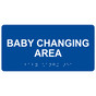 Blue ADA Braille Baby Changing Area Sign with Tactile Text - RSME-265_White_on_Blue