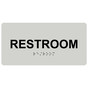 Pearl Gray ADA Braille Restroom Sign with Tactile Text - RSME-545_Black_on_PearlGray