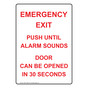 Emergency Exit Push Until Alarm Sounds Sign NHEP-19890
