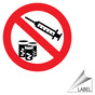 No Drugs Or Narcotics No Sharps Symbol Label LABEL-PROHIB-92