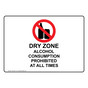 Dry Zone Alcohol Consumption Prohibited Sign With Symbol NHE-26811