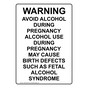 Portrait Warning Avoid Alcohol During Pregnancy Sign NHEP-26758
