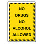 Portrait No Drugs No Alcohol Allowed Sign NHEP-26799