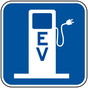 EV Electric Vehicle Charging Station Symbol Sign PKE-16003