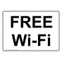 Free Wi-Fi Sign for Dining / Hospitality / Retail NHE-18423