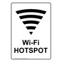 Portrait Wi-Fi Hotspot Sign With Symbol NHEP-18419