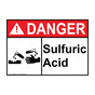 ANSI DANGER Sulfuric Acid Sign with Symbol ADE-5935