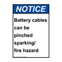 Portrait ANSI NOTICE Battery cables Sign ANEP-28317