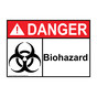 ANSI DANGER Biohazard Sign with Symbol ADE-26816