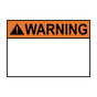 ANSI WARNING Blank Write-On Sign AWE-TEXT-ONLY-L_BLANK