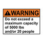 ANSI WARNING Do not exceed a maximum capacity Sign AWE-26848
