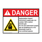 ANSI DANGER Asphyxiation hazard Instrument Sign with Symbol ADE-31205